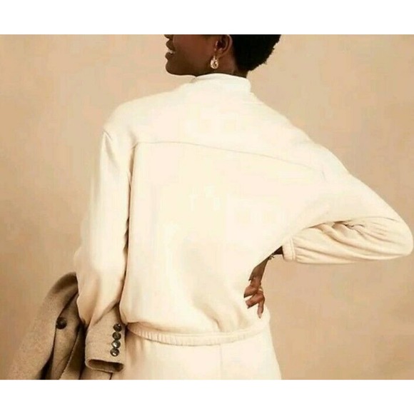 BANANA REPUBLIC Women Cozy Velour-Lined Bubble-Sleeve Sweatshirt Sz XXL … - Picture 2 of 3